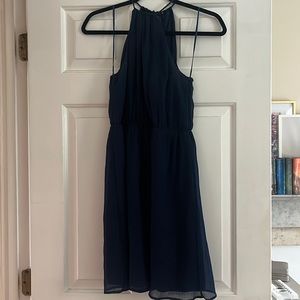 Zara Navy Short Dress with Rope Detail